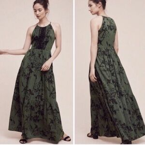 Anthropologie Ranna Gill fit & flare tiered maxi dress size 2